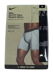 Paquete de 3 calzoncillos boxer Nike Dri-Fit ultra elásticos de microfibra ropa interior para hombre S nuevos con etiquetas - Imagen 1 de 3