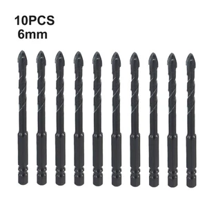10pcs 6mm Drill Bits Tiles Wear-resistant Alloy Steel Ceramic Drilling - Picture 1 of 24