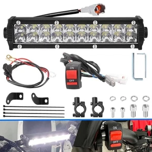Dirt Bike Light Bar Headlight Motorcycle LED ATV Light ON/OFF Switch 60W Kit ... - Bild 1 von 11