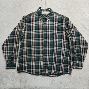 Vintage LL Bean Tartan Plaid Flannel Shirt Mens XL Freeport Maine USA 80s Button - Bild 1 von 14