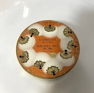 Neu versiegelt Vintage 40er COTY Make-Up luftgesponnen Gesichtspuder Rachel #1 NY Paris 70-50 - Bild 1 von 7