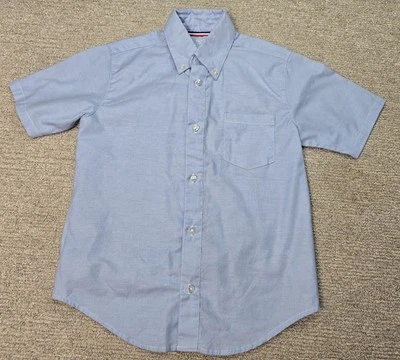 French Toast Boys 10 Light Blue Short Sleeve Button Down Collared Uniform Shirt - Image 1 of 4