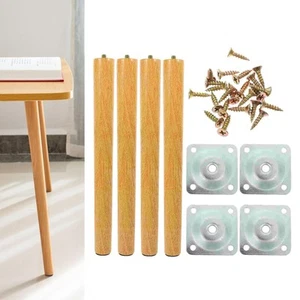 4Pcs Wood Furniture Legs Wood Table Legs for Dresser Cabinet Bed - Picture 1 of 27