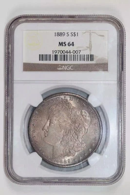 1889-S MORGAN DOLLAR NGC MS64 - Image 1 of 2