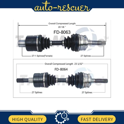 Juego SurTrack de 2 ejes delanteros CV para Ford Ranger Mazda B3000 B4000 98-00 4x4 Foto 1 de 3