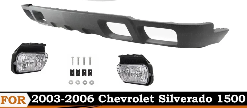 前下帷幔和雾灯适用于 2003 - 2006 Silverado 1500 2500HD 3500HD — 第 1/4 张图片