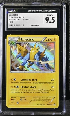 2015 POKEMON MANECTRIC 61/160 PRIMAL CLASH HOLO CGC 9.5 MINT+ - Image 1 of 2