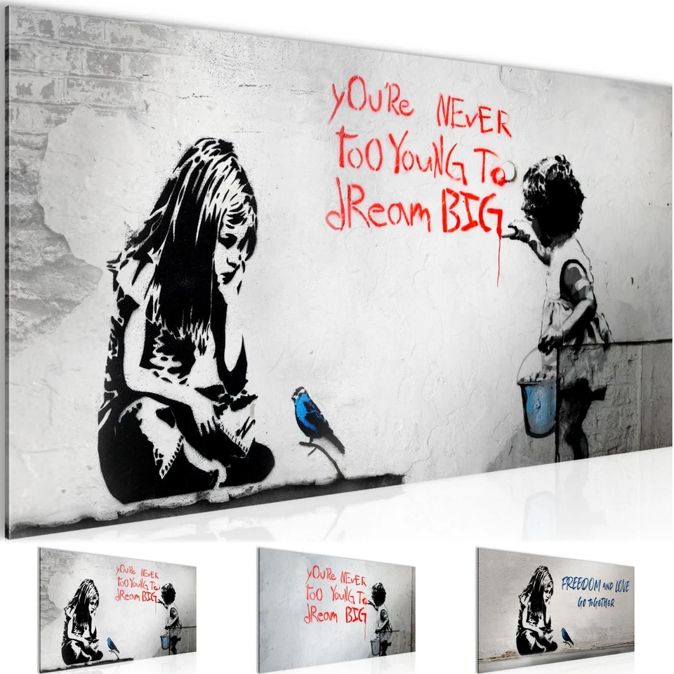 Bild Wohnzimmer Banksy Street Art Schlafzimmer Loft Flur Deko Wandbild - Bild 1 von 1