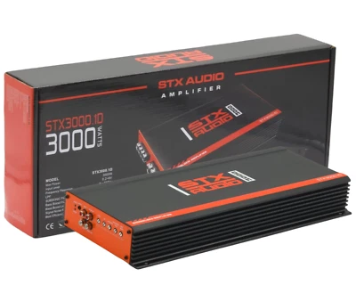 STX Audio STX3000.1D 3000W Monoblock Amp - 2000W RMS, 1 Ohm Stable, LPF, MOSFET - Image 1 of 4