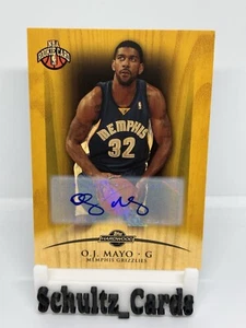 2008-09 Topps Hardwood #103 O.J. Mayo Rookie Auto RARE GOLD 15/19 RC Grizzlies - Picture 1 of 2