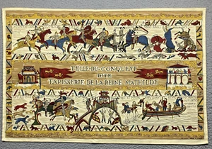 TELLE DU CONQUEST DITE Tapisserie De La Reine 28"x19" Tapestry Towel  France - Picture 1 of 20