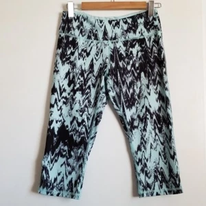 Zella Yoga Leggings Capri Hose Blau Print Größe M M - Bild 1 von 5