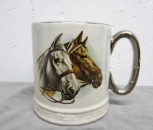 Vintage ENGLAND Horse Head EQUESTRIAN Probably Arthur Wood Sports Series Mug/Cup - Picture 1 of 9