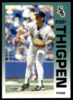 1992 Fleer Baseball Card Bobby Thigpen Chicago White Sox #99 - Image 1 of 2