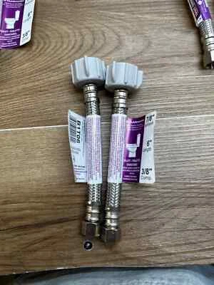 (Лот из 2) Fluidmaster B1T06 6 дюймов длина туалетный разъем - Изображение 1 из 3