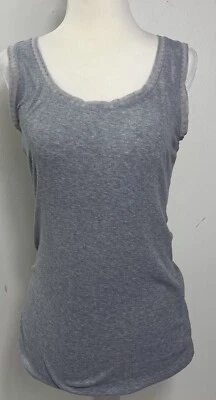 Camiseta sin mangas de colección descolorida Gloria acanalada de encaje Y2K pequeña gris ajustada Bella Swan Foto 1 de 4