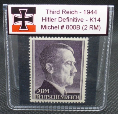 2 Sellos Reichsmark Adolf Hitler 1944 Segunda Guerra Mundial Alto Valor Tercer Reich Alemania Nazi Foto 1 de 4