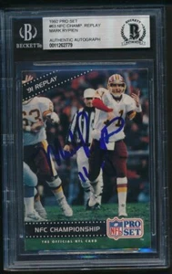 Mark Rypien Redskins SB XXVI MVP Signed 1992 Pro Set Card #63 Beckett 143433 - Picture 1 of 2
