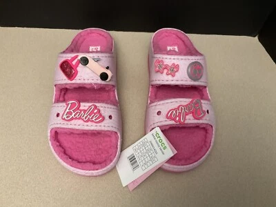 Новый с Ярлыками! ЖЕНСКИЕ ЭЛЕКТРИЧЕСКИЕ РОЗОВЫЕ САНДАЛИИ BARBIE CROCS COZZZY. РАЗМЕР 10. ПОТРЯСАЮЩИЙ!!! - Изображение 1 из 4
