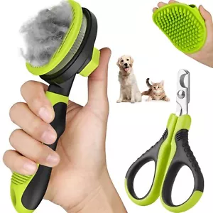 3PCS Cat Grooming Kit | Cat Brush | Cat Brushes for indoor Cats | Cat Nail Cl... - Picture 1 of 6
