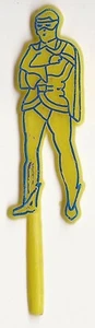 VINTAGE ROBIN FIGURE, BATMAN CAKE TOPPER, YELLOW, HONG KONG, C. 1966 - Picture 1 of 2