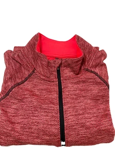 Damen Champion M Langarm Pullover 1/2 Reißverschluss Sportjacke rötlich/orange - Bild 1 von 6