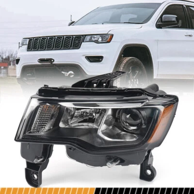 For 2017-2021 Jeep Grand Cherokee Halogen Headlight Assembly W/Bulbs Driver Side Foto 1 de 4