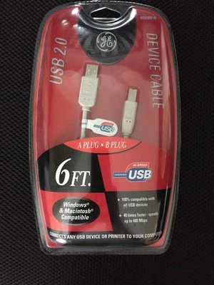Cable de dispositivo USB 2.0 GE 6 pies Foto 1 de 2