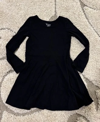 The Children’s Place 女孩 5T 码黑色长袖连衣裙 — 第 1/2 张图片