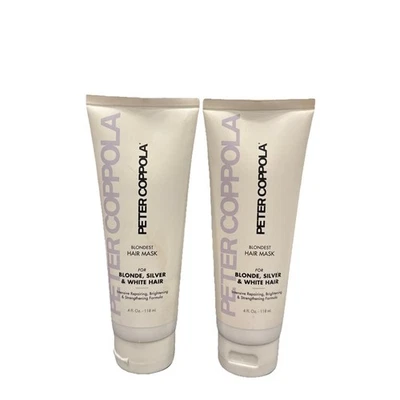 (Lote de 2) Mascarilla capilar rubia Peter Coppola, cabello rubio/plateado/blanco 4 fl oz cada una Foto 1 de 2