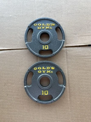 "Placas de peso Gold's Gym Olympic de 2"" 10 libras 2x10 libras en total 20 libras" Foto 1 de 4