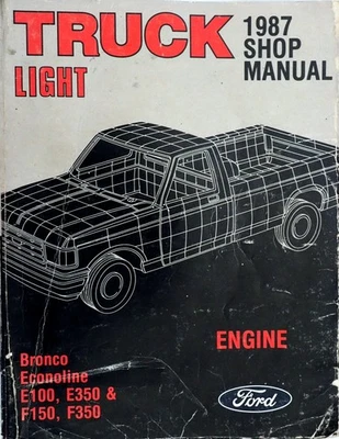 Ford F150 1987 F250 F350 Econoline Bronco taller servicio reparación manual motor Foto 1 de 3
