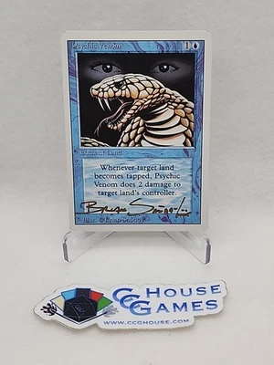 Psychic Venom SIGNED GOLD VINTAGE FULL NAME Brian Snoddy Revised MTG *CCGHouse* - Image 1 of 4