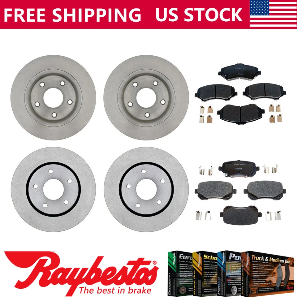 Rotores de freno delanteros traseros y pastillas de freno de cerámica para Chrysler Town & Country 2011 Foto 1 de 4