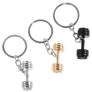 3 Pcs Fitness Dumbbell Keychain Barbell Ring Holder for Gym Father Weight - Picture 1 of 12