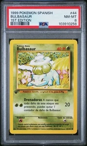 1999 POKEMON BASE SET SPANISH 1ST EDITION BULBASAUR #44 PSA 8 - Picture 1 of 2