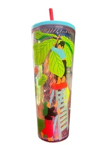 Starbucks Monyee Chau Chinese American Artist Collab Summer Jungle 24oz Tumbler - Picture 1 of 11