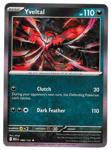 TARJETA HOLO INVERSA RARA YVELTAL 088/132 MEGA EVOLUTION POKEMON - Imagen 1 de 2