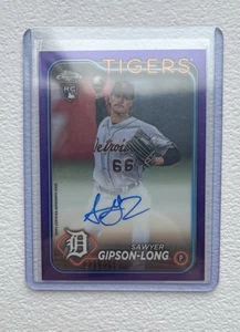SAWYER GIPSON-LONG 2024 TOPPS CHROME ROOKIE PURPLE RC AUTO 221/250 Q3878 - Picture 1 of 3
