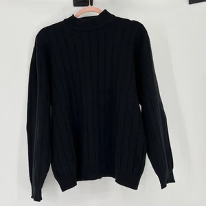 GRANT THOMAS 100% Extra Fine Italian Merino Wool Mock Neck Pullover Sweater. XL - Picture 1 of 7