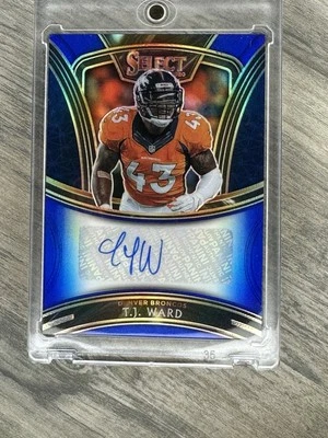 2020 Panini Select - Select Signatures T.J. Ward #SS-TJW Blue Prizm /99 (AU) - Image 1 of 3