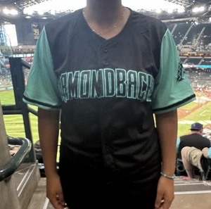 ๐๐น*2 LEFT*SIZE XL AZ Diamondbacks Teal/Black Replica Jersey4/26*FAST SHIP - Picture 1 of 6