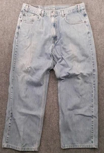 Vintage Levis 569 Jeans Mens 38x32 (37x30) Blue Medium Wash Denim Baggy Faded - Picture 1 of 10
