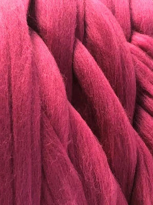 Burgundy Wine (Black Cherry) Merino Wool Top Roving - Spin into Yarn, Needle Fel - Image 1 of 4