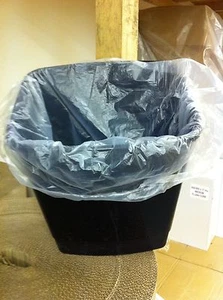 White Square Office Bin Liners 15x24x24 x 1000 - Picture 1 of 3