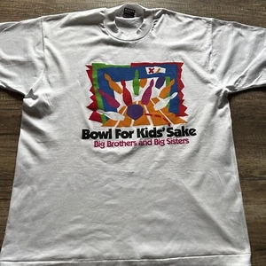 vintage big brother big sister  Bowl For Kids Sake T-shirt 90’s Single Stitch. - Picture 1 of 9