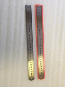 REGLA DE ACERO INOXIDABLE A GRANEL 50 PIEZAS 30 CM 12" MÉTRICA E IMPERIAL OTRO LADO - Imagen 1 de 2