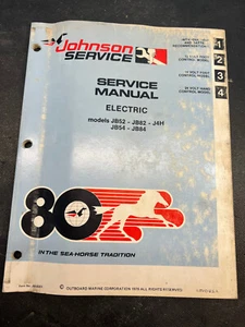 Johnson Outboards JM-8001 1980 Electric JB52 JB82 J4H JB54 JB84 Service Manual - Picture 1 of 2