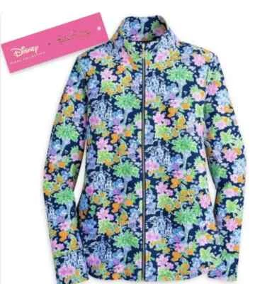 Disney x Lilly Pulitzer Patrón Cremallera Completa Pullover Chaqueta Top NUEVO RARO REGALO Foto 1 de 4