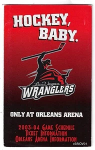 2003-04 Las Vegas Wranglers ECHL Hockey Schedule ! Tom Saitta Integrity Chrysler - Picture 1 of 2